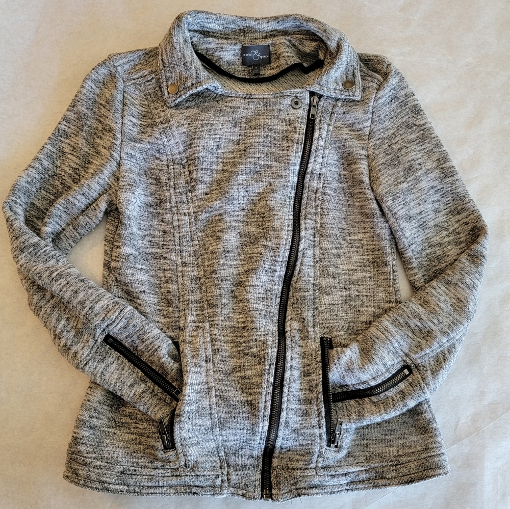 Market & Spruce Gray Knit Blazer - Sz S